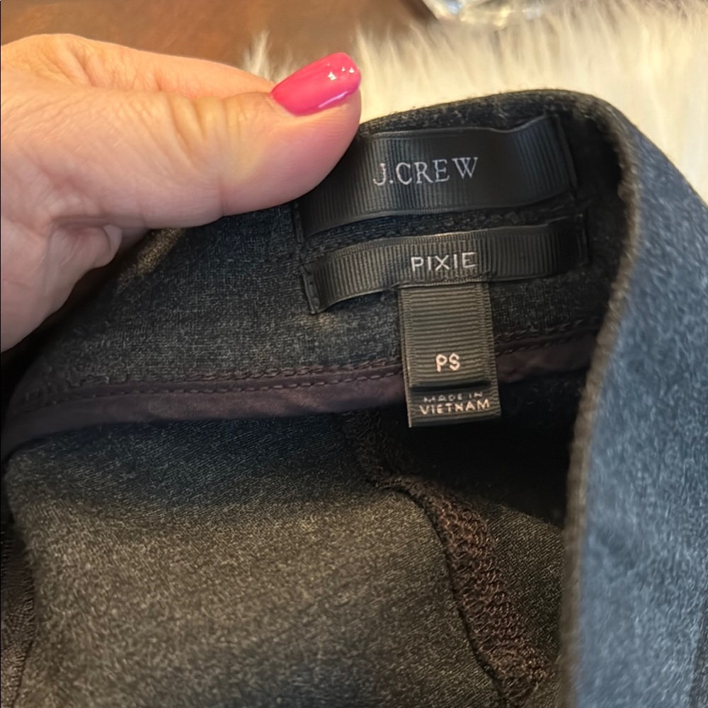 NWOT J.Crew Stylish Black/Charcoal Pixie Pant Small Petite - Picture 6 of 12